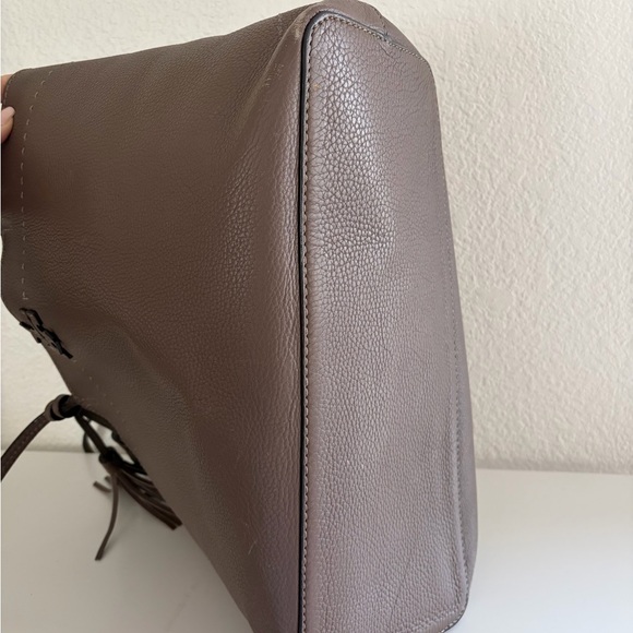 Authentic Tory Burch McGraw Tassel Leather Tote in Brown - Picture 4 of 11